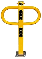 מחסום חנייה פרטית מחוזק עמוד +פרסה