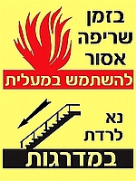 בזמן שריפה אסור 15×20 ס