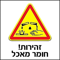 זהירות חומר מאכל 30x30 ס